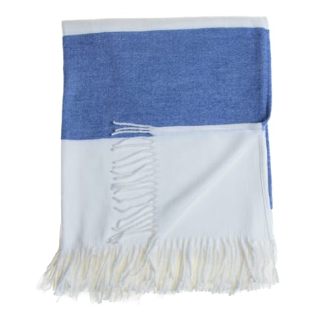 Image of Aranda Midnight & Natural Striped Mariner Melody Throw, 150cm x 200cm