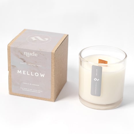Image of Nude Home Fragrances Mellow Wood Wick Candle, 300ml