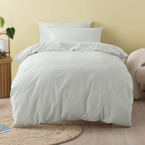 Image of Linen House Sage Jagger Duvet Cover Set