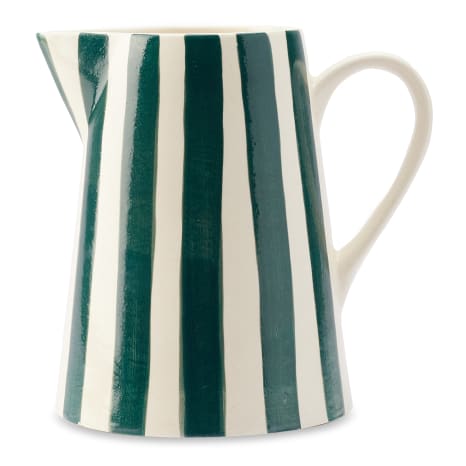 Image of Humble & Mash Green Striped Ceramic Jug, 1.5L