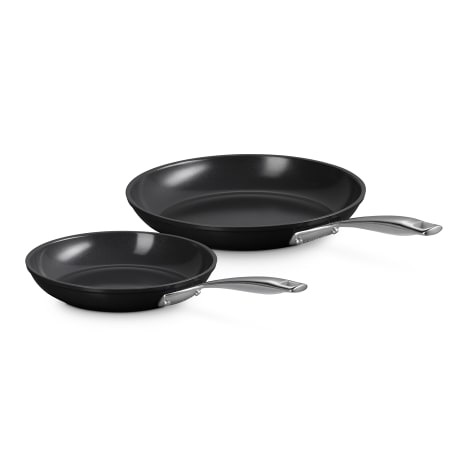 Image of Le Creuset Essential Ceramic Non-Stick Frying Pan Set, 24cm & 28cm
