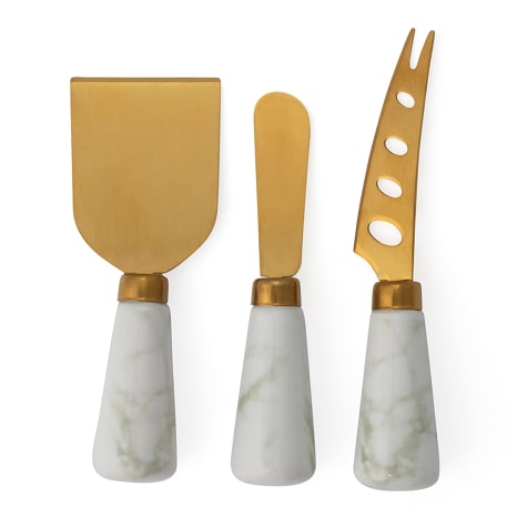 Image of Nicolson Russell Marble Cheese Knife Set, Set of 3