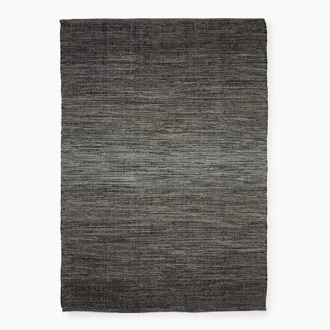 Image of Thread Office Monochrome Melange Handwoven Cotton Rug, 140cm x 200cm