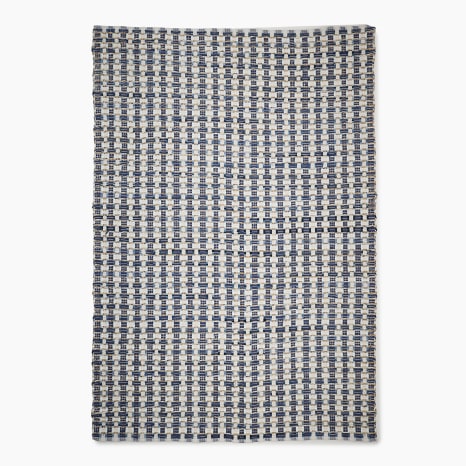Image of Thread Office Blue Broken Stripe Rug, 200cm x 300cm