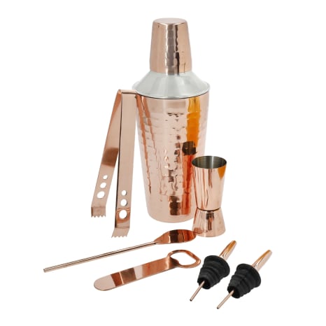Image of KitchenCraft BarCraft Copper-Finished Cocktail Making Set, 7-Piece