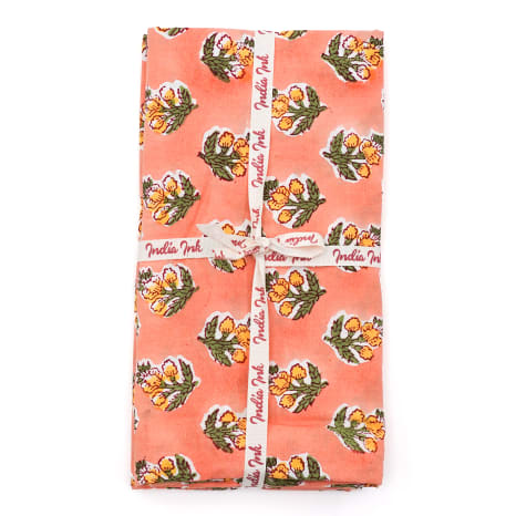 Image of India Ink Peach Lemon Flower Pillowcases, Set of 2