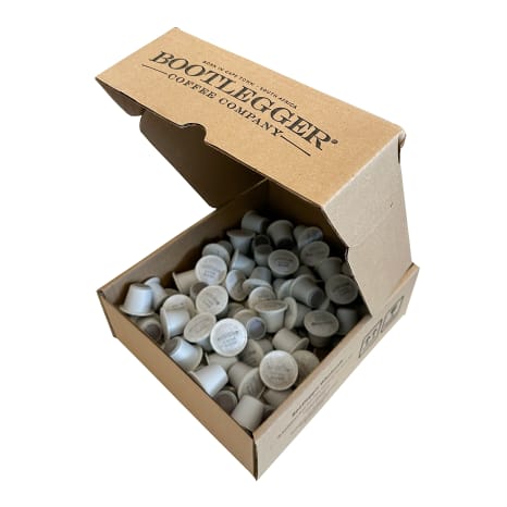 Image of Bootlegger Coffee Company Decaf Happy Box, 100 Capsules