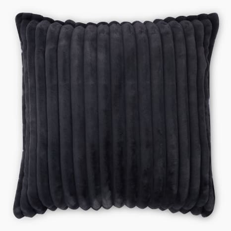 Image of Thread Office Grey Rochele & Captivate Faux Fur Scatter Cushion with Feather Filled Inner, 60cm x 60cm