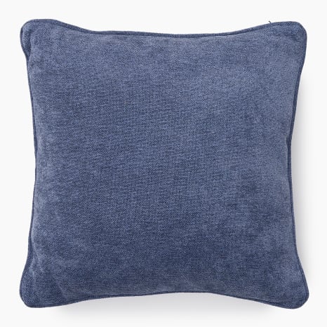 Image of Thread Office Blue Steel Tedy Scatter Cushion with Feather Blend Inner, 50cm x 50cm