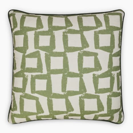Image of Thread Office Mint Lyra Printed Scatter Cushion with Feather Blend Inner, 60cm x 60cm