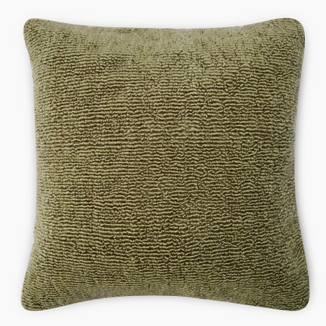 Image of Thread Office Forest Green Bobble Textured Scatter Cushion with Feather Blend Inner, 50cm x 50cm