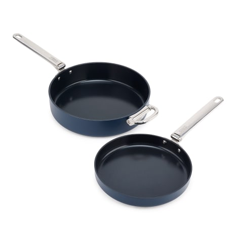 Image of Joseph Joseph Space Ceramic Non-Stick Frying Pan Set with Folding Handles, 2-Piece