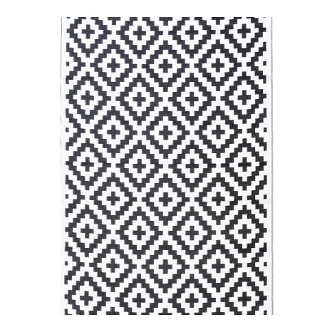Image of India Ink Black Kelim Rug, 180cm x 270cm