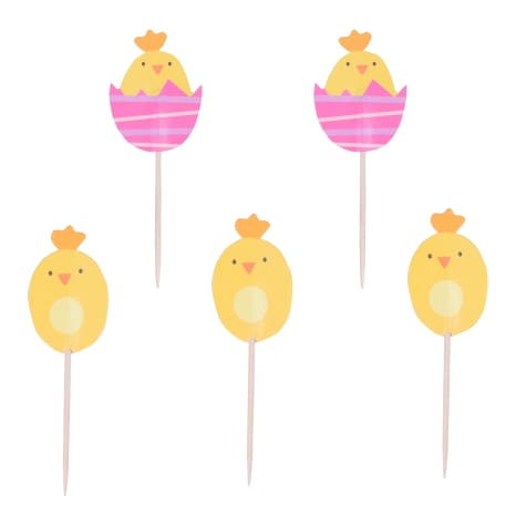 Image of PME Easter Chicks Cupcake Toppers, Pack of 24