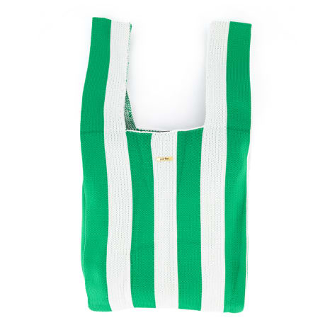 Image of Porter Green & White Striped Maxi Shopper