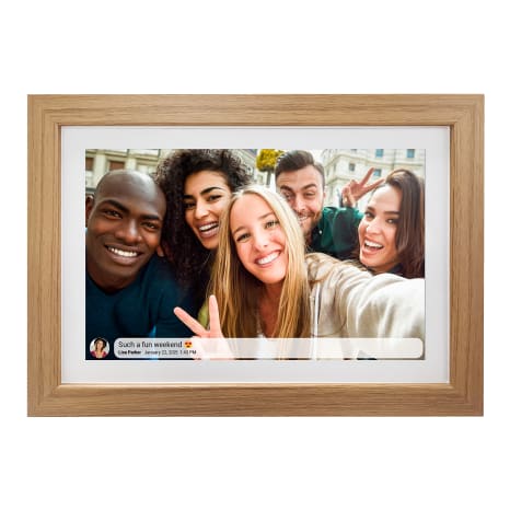 Image of Snug Frameo Wooden-Finish Wi-Fi Digital Photo Frame, 25cm