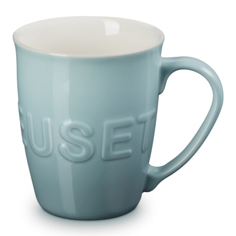 Image of Le Creuset Sea Salt Stoneware Extra Large Logo Mug, 580ml