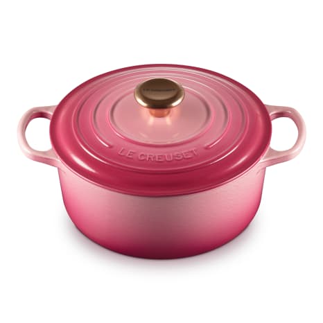 Image of Le Creuset Berry Signature 4.2 Litre Round Cast Iron Casserole, 24cm