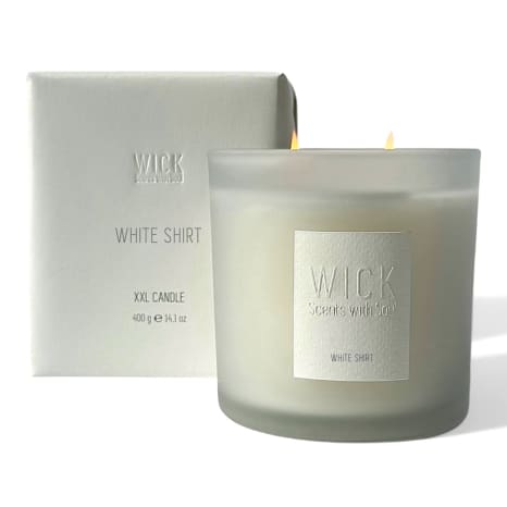 Image of WICK White Shirt XXL Glass Candle, 500ml