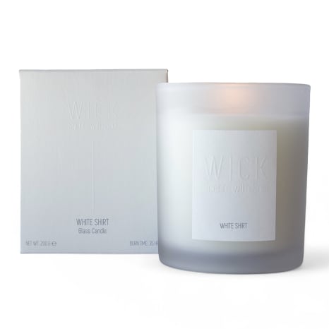 Image of WICK White Shirt XXL Glass Candle, 500ml