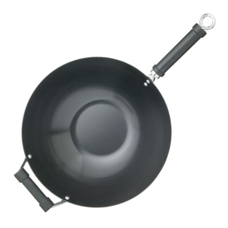 Image of KitchenCraft Pure Oriental Non-Stick Wok with Helper Handle, 36cm