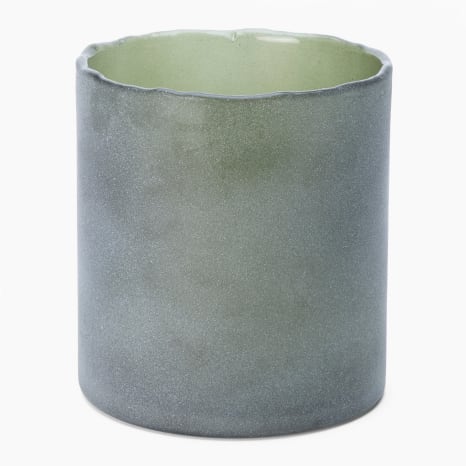 Image of Thread Office Green Frosted Raw Edge Candle Holder