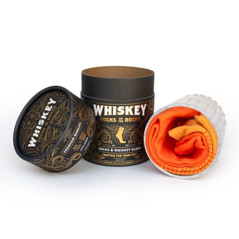 Image of Suck UK Whiskey Socks on the Rocks Gift Set