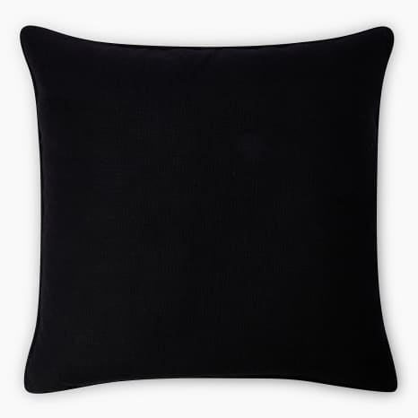 Image of Thread Office Black Moldova Scatter Cushion with Feather Blend Inner, 60cm x 60cm