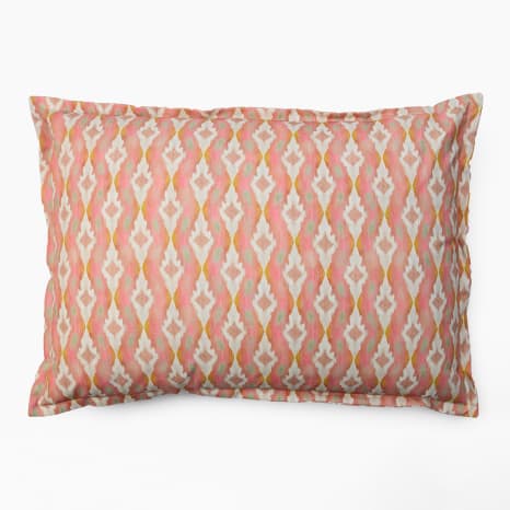Image of Thread Office Coral Cesila Outdoor Scatter Cushion with Feather Blend Inner, 50cm x 70cm
