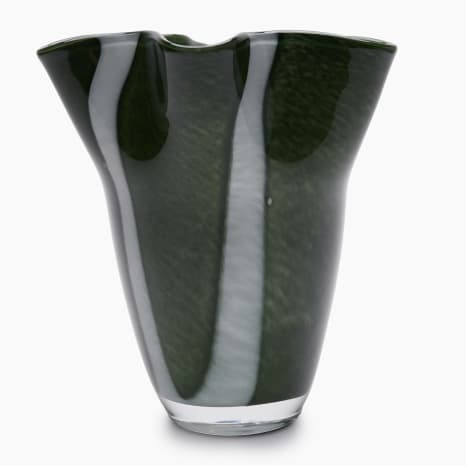 Image of Thread Office Green Stripe Flair Glass Vase
