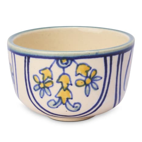 Image of Humble & Mash Hand Painted Floral Ceramic Bowl, 8cm