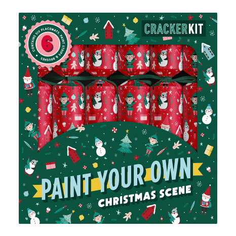 Image of Holly & Ivy Games Paint Your Own Christmas Scene Crackers, Pack of 6