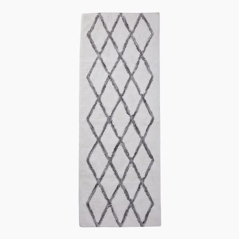 Image of Thread Office Crisscross Shaggy Bath Mat, 60cm x 140cm