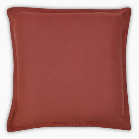 Image of Thread Office Terracotta Linen Scatter Cushion Cover, 50cm x 50cm