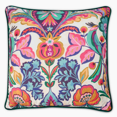 Image of Thread Office Blooms Printed Scatter Cushion Cover, 60cm x 60cm