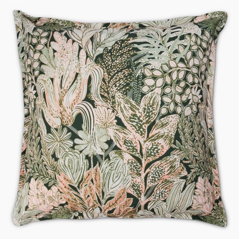 Image of Thread Office Green Printed Yesinia Scatter Cushion Cover, 60cm x 60cm