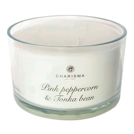Image of Charisma Candles Pink Peppercorn & Tonka Bean Classic Luxury Scented 3-Wick Candle, 600g