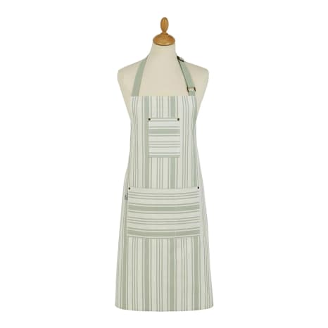 Image of Ulster Weavers Sage Stripe Cotton Apron
