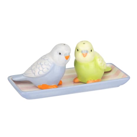 Image of Cath Kidston Painted Table Budgie Salt & Pepper Shakers, Set of 2