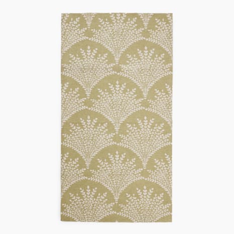 Image of Thread Office Sage Block Flower Jacquard Chenille Runner, 80cm x 150cm