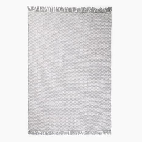 Image of Thread Office Grey Lattice Woven Area Rug, 160cm x 230cm