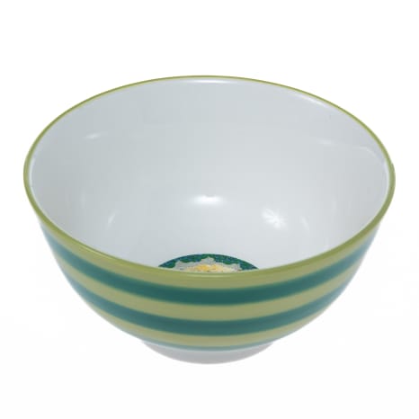 Image of Olivia Princess Hand-Painted Green Nibble Bowls, Set of 4