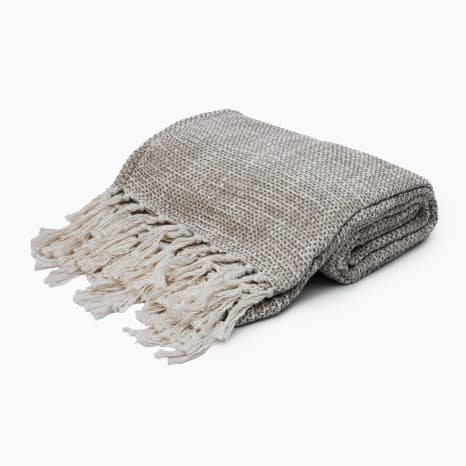 Image of Thread Office Taupe Mingle Throw, 140cm x 180cm