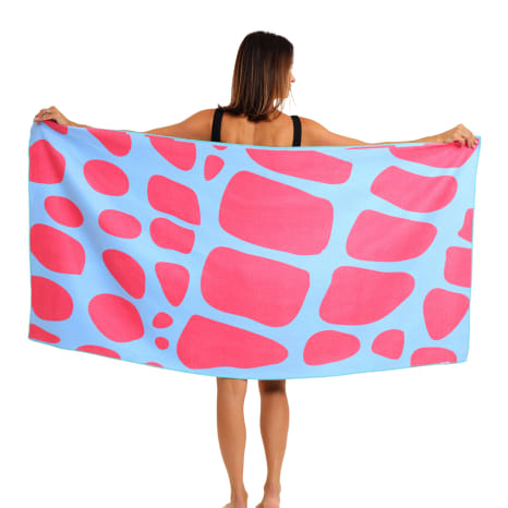 Image of Saltii Bold Animal Reversible Waffle Beach Towel, 80cm x 160cm