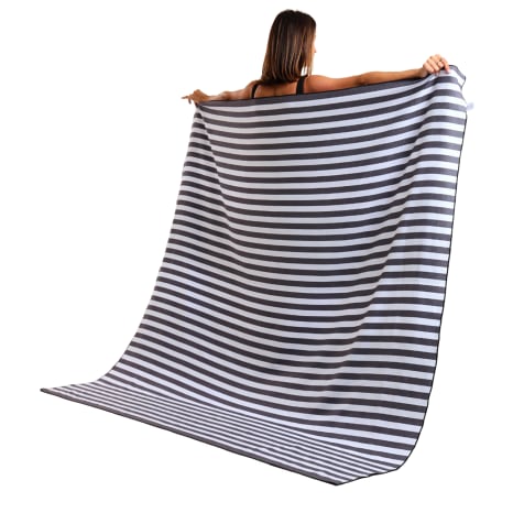 Image of Saltii Black Kosi Reversible Beach Blanket, 180cm x 180cm