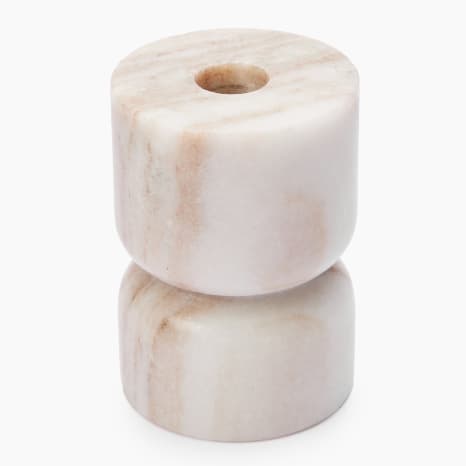 Image of Thread Office Beige Marble Dual Candle Holder