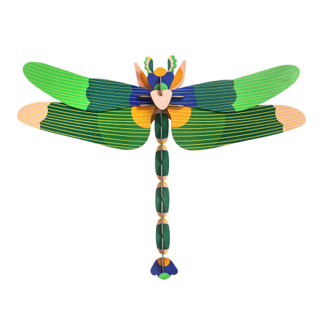 Image of Studio ROOF Big Insects Green Dragonfly Paper Wall Art