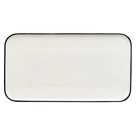 Image of Salisbury & Co White with Black Speckle Mona Serving Platter, 35cm