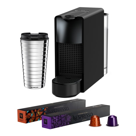 Image of Nespresso Essenza Mini Black Coffee Machine Value Pack