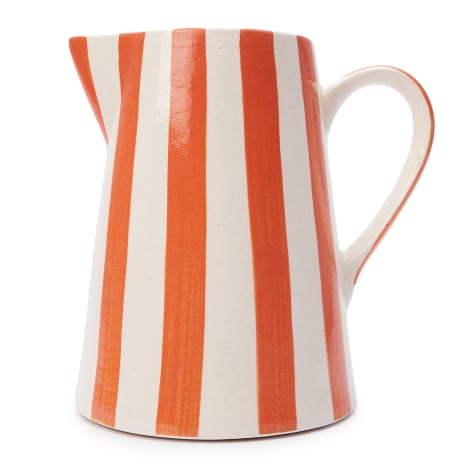 Image of Humble & Mash Orange Striped Ceramic Jug, 1.5L